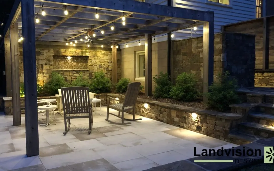 Outdoor lighting at a Raleigh area home