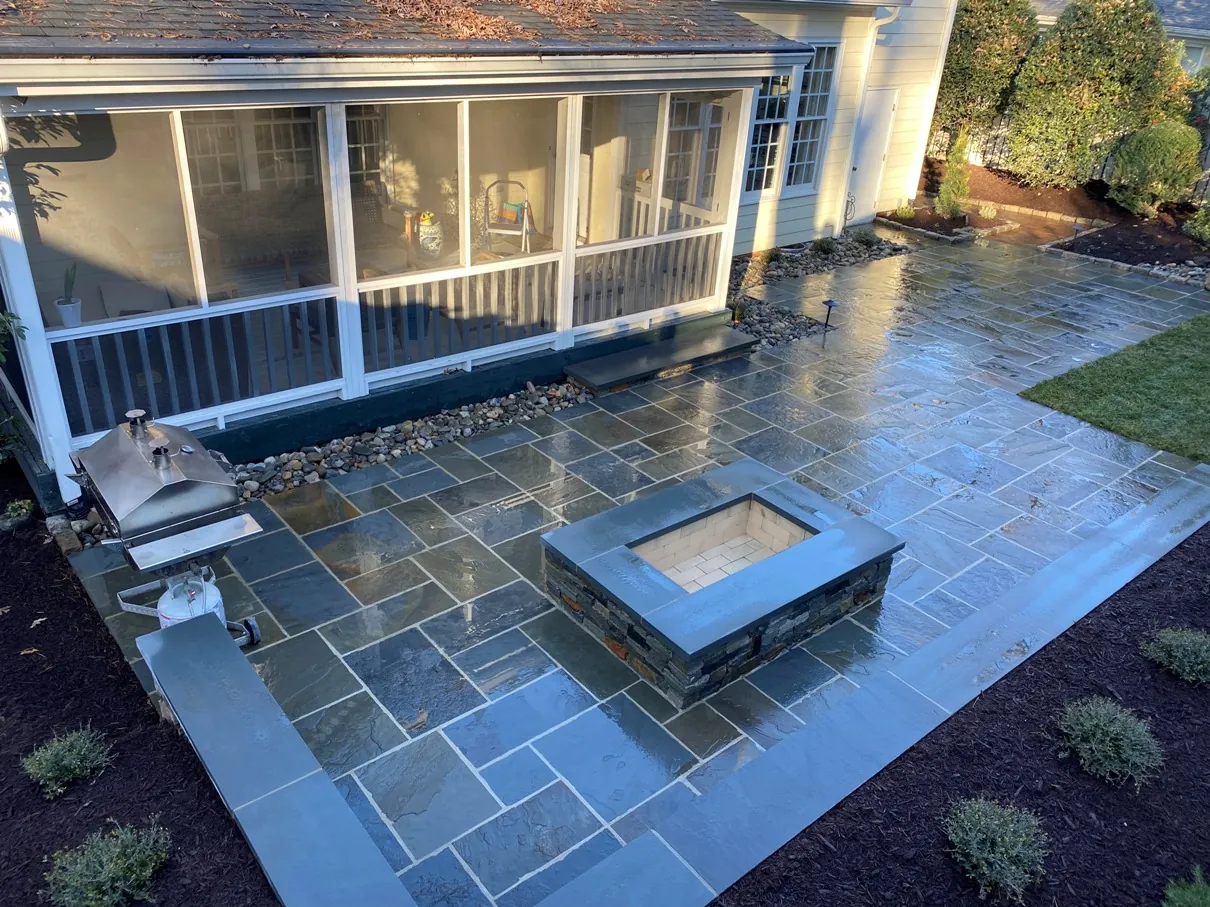 Stone Patio and Porch