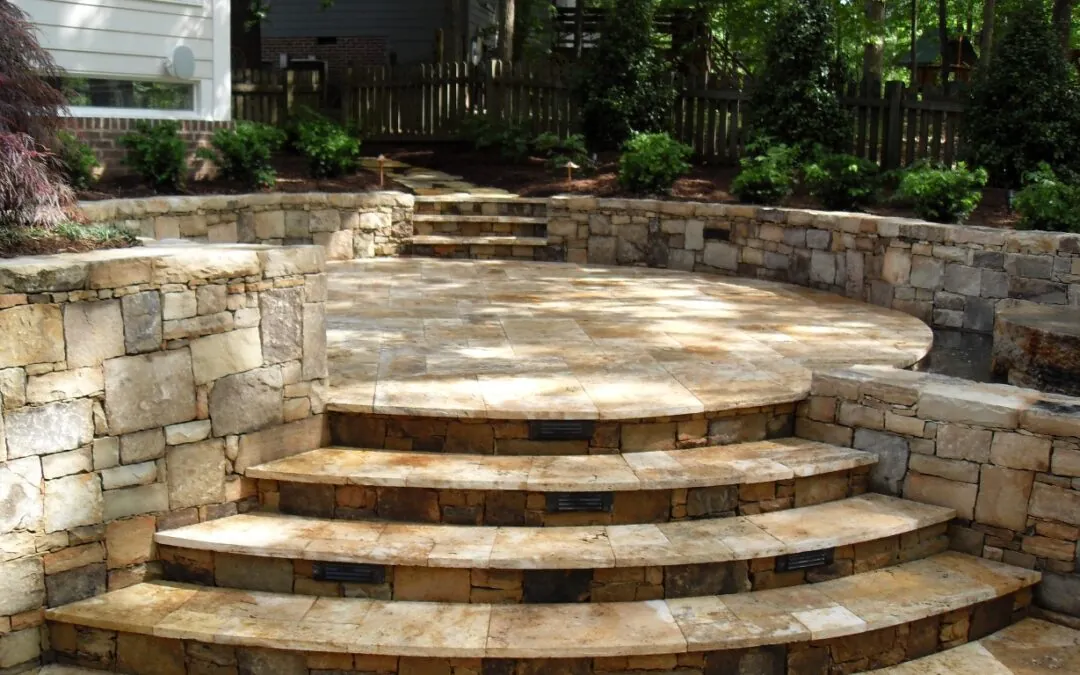 Travetine arched stairs