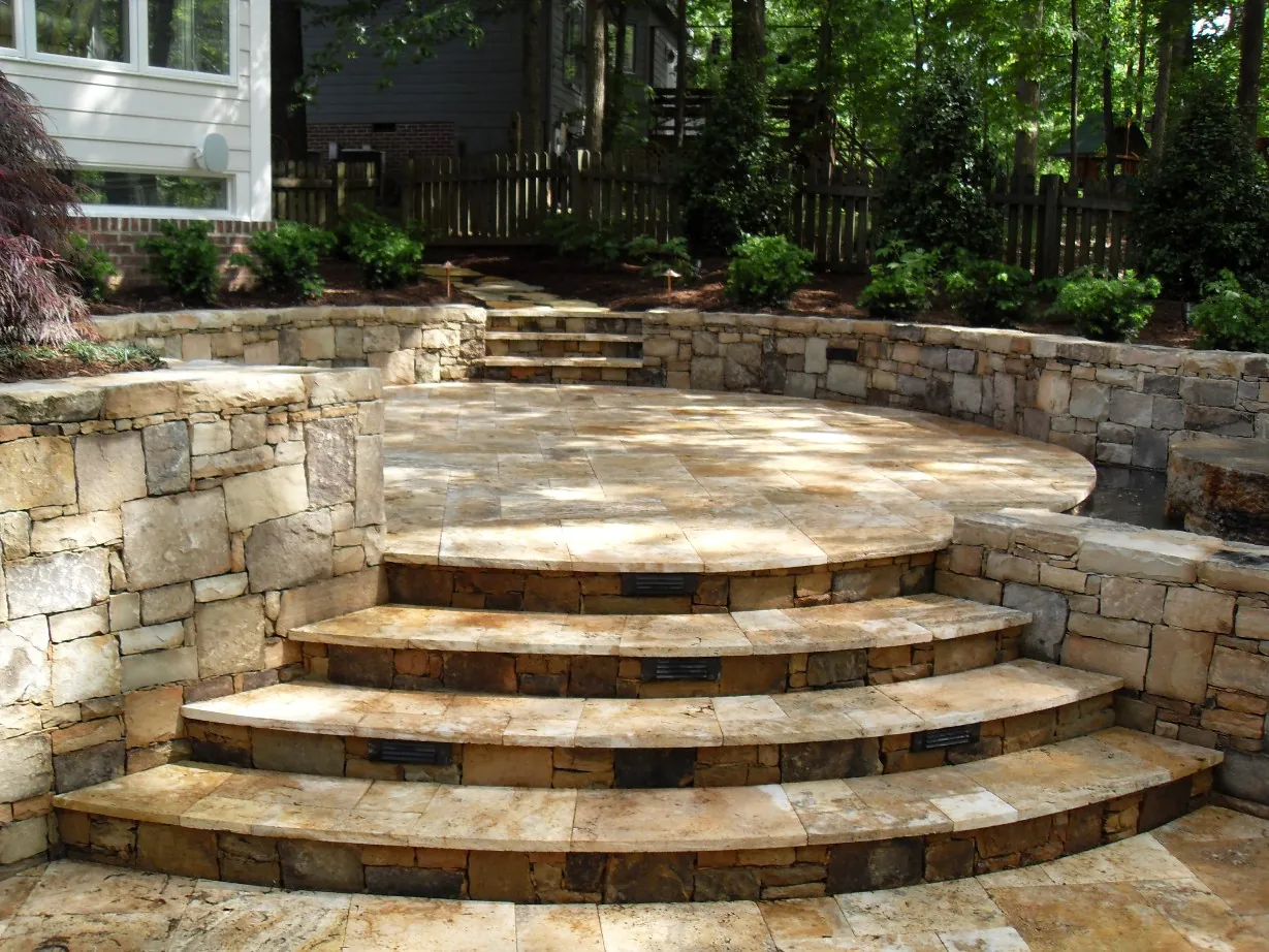 Travertine Arched Stairs